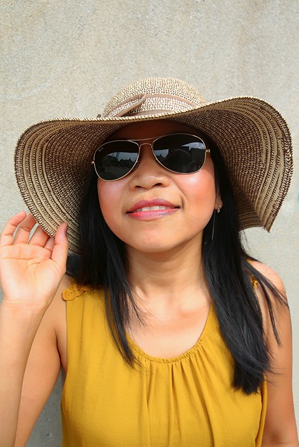 Sunglasses and sun hat