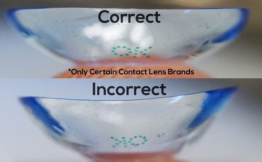 Inspect manufacturers seal of contact lens