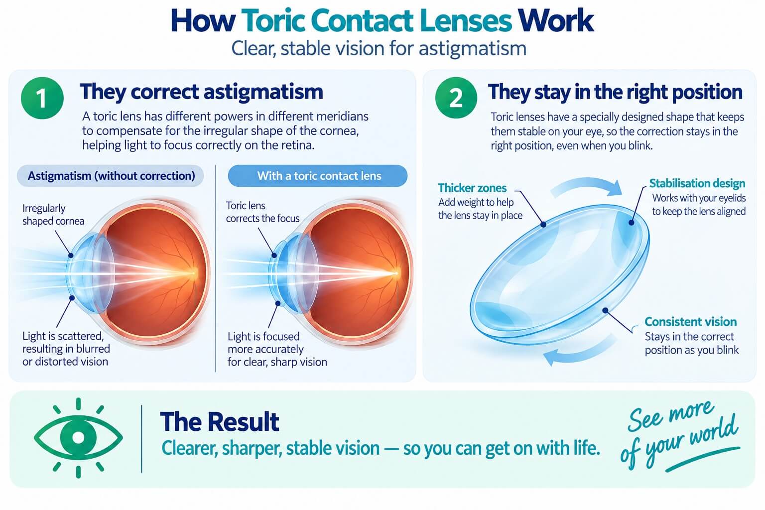 What are toric contact lenses? | Astigmatism
